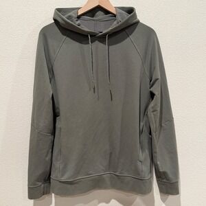 LULULEMON Mens City Sweat Hoodie Size S Green Pullover Sweatshirt *discoloration